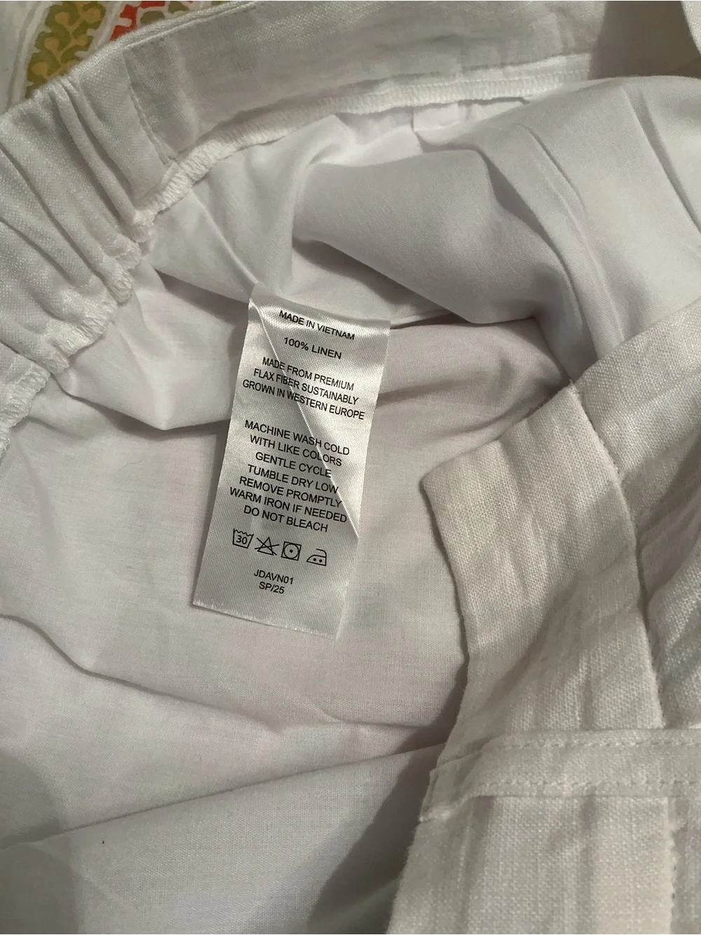 Quince White 100% European Linen Pleated Wide-Leg Trousers Fully Lined, Size 6